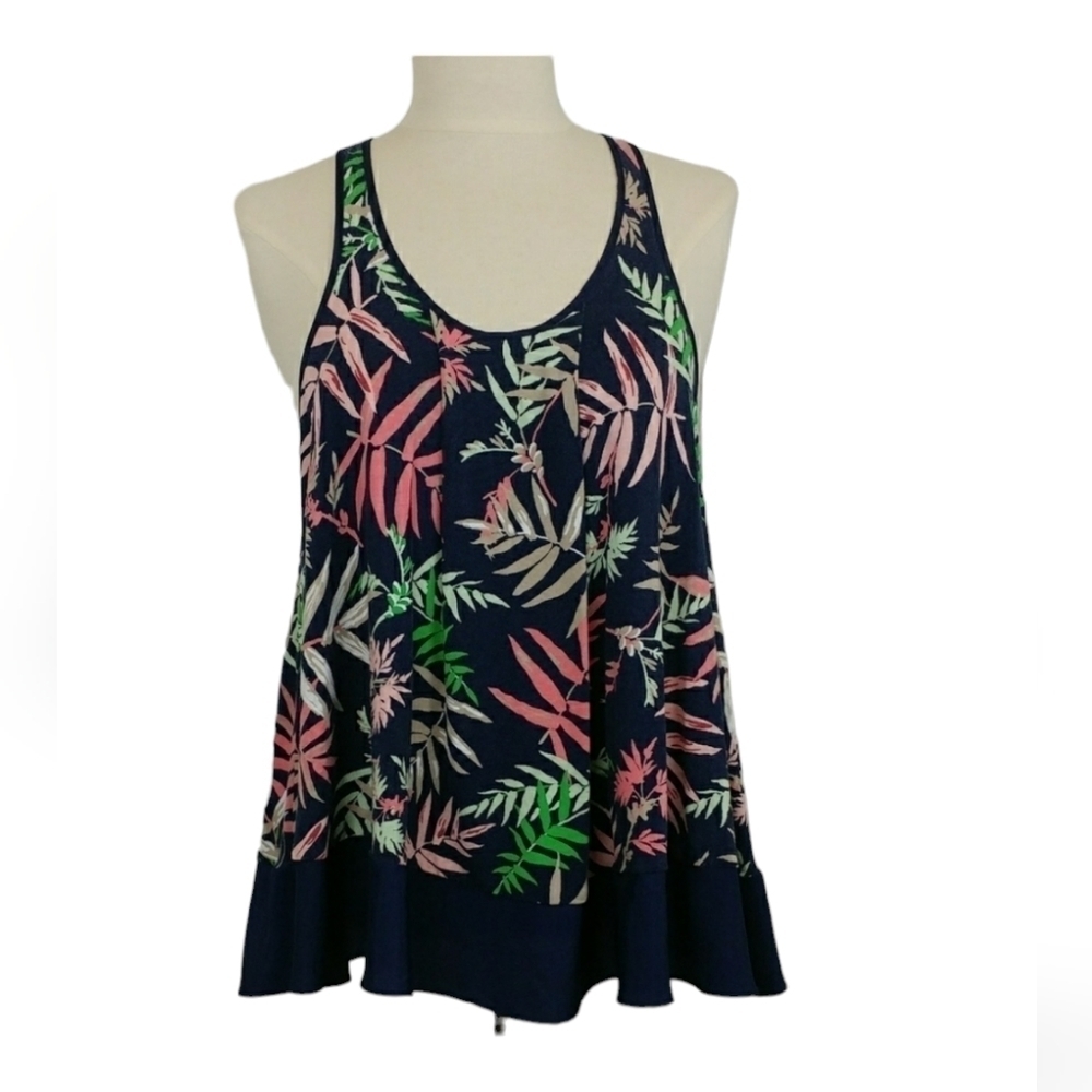 The Webster Miami  Racer Back Tank Tropical Beachy Coastal Grandma XS